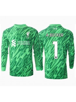 Liverpool Alisson Becker #1 Målvakt Replika Borta Kläder 2024-25 Långärmad